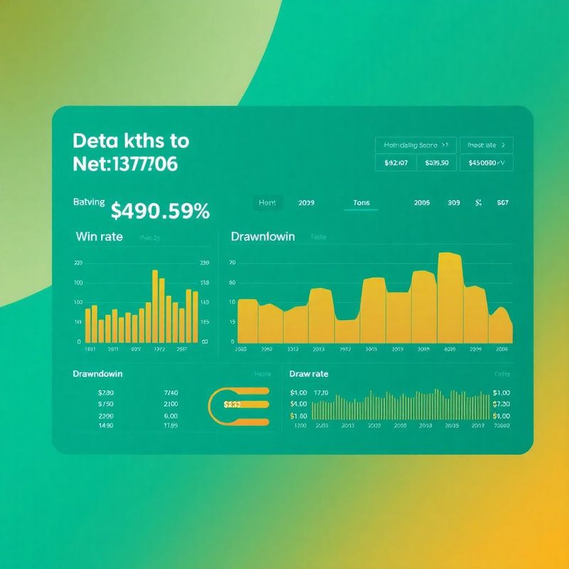 Raport detaliat de metrici backtesting cu win rate și drawdown